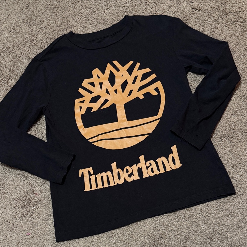 NWOT Boys Sz 8 (S) Timberland Long Sleeve -Black-Cotton